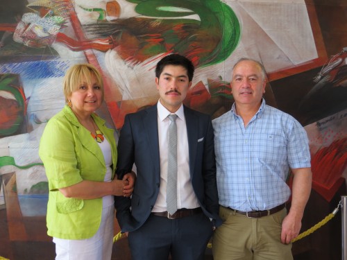 Pedro Gutierrez with his parents
